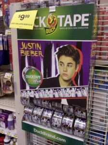 Justin Bieber Duct Tape
