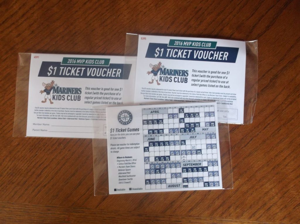 mariners kids club tickets